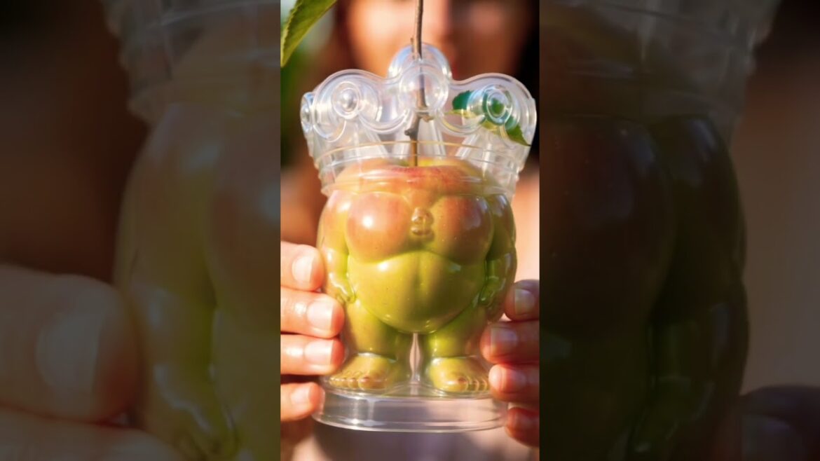 Crown Shaped Apple Mold – Creative Fruit Growing Idea for Unique Garden Produce Crown Shaped Apple Mold – Creative Fruit Growing Idea for Unique Garden Produce
