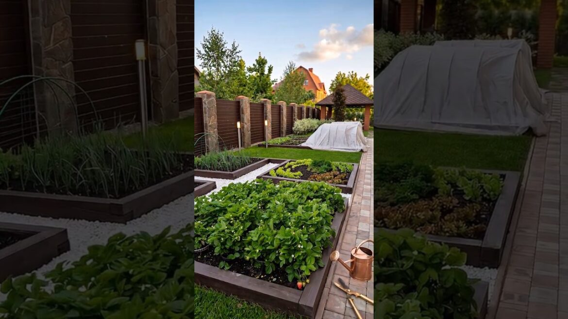 MODERN beautiful VEGETABLE GARDEN / #vegetablegarden #DIY #design #plot #lawn #landscapedesign