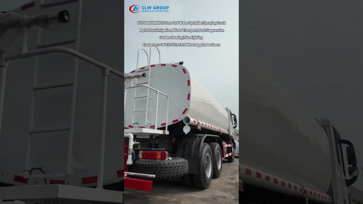 FOTON AUMAN 20Tons Water Sprinkler Truck for Water Transport, Dust Suppression Garden Cleaning