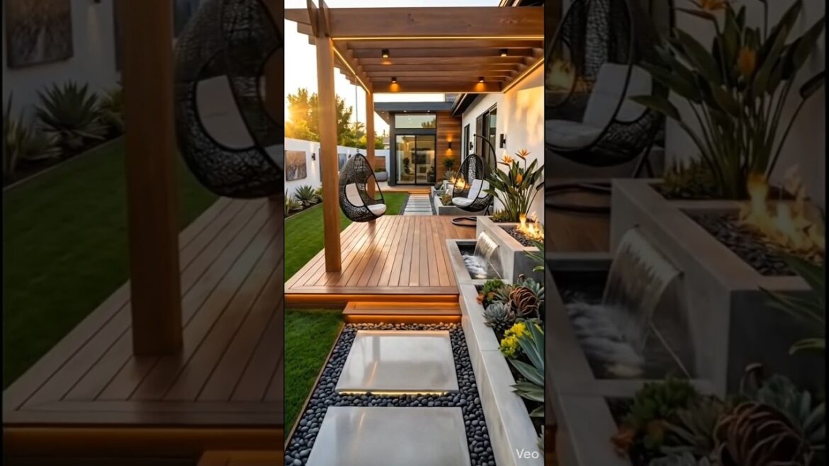 Watch this backyard transform with a modern luxury pergola and patio. Watch this backyard transform with a modern luxury pergola and patio.