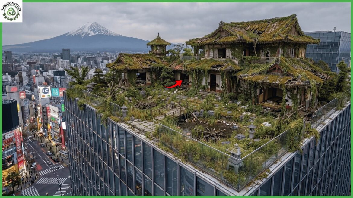 Abandoned Rooftop House Makeover Into Japanese Zen Retreat with Epoxy Flooring