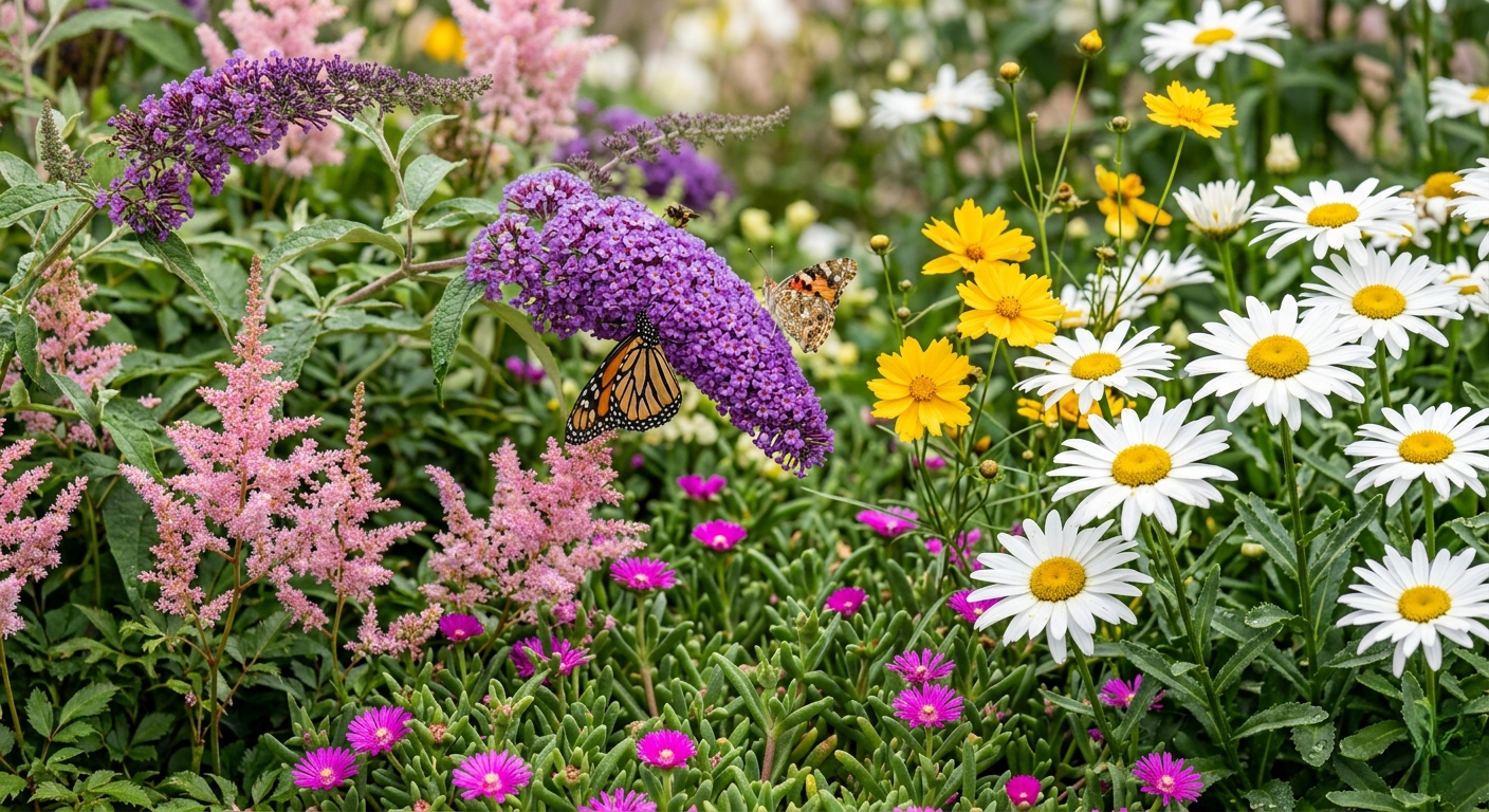 A well-planned perennial garden rewards you with colour from spring through the first frost.Image Credits: Google Gemini Image