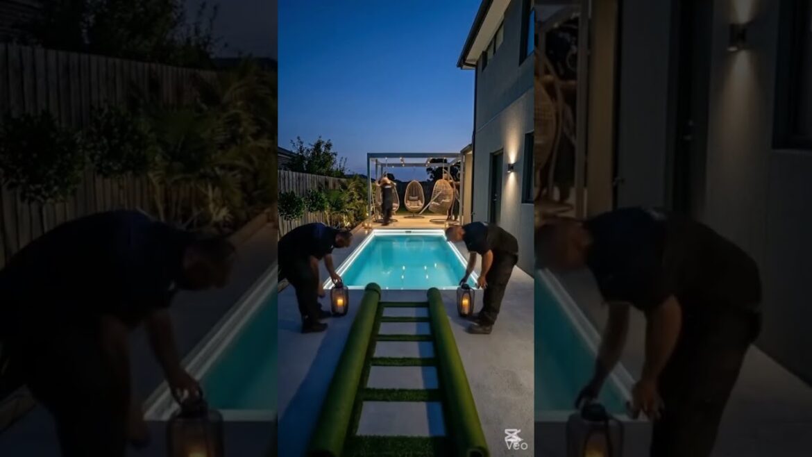 Subscribe Galaxy epoxy Backyard/Landscape/Pool renovation #timelapse #renovation #shorts #shortvideo
