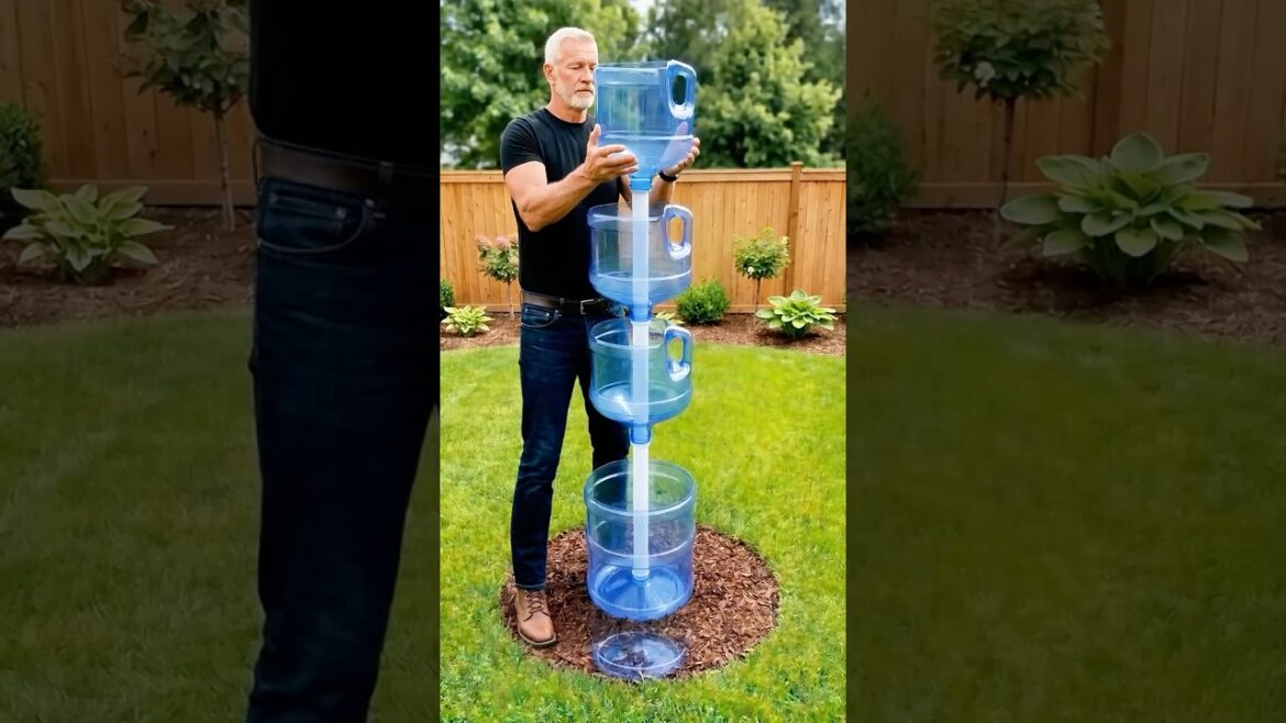 DIY Garden Ideas: Easy Plant Pots Using Water Jugs and PVC Pipes  🌷🌿