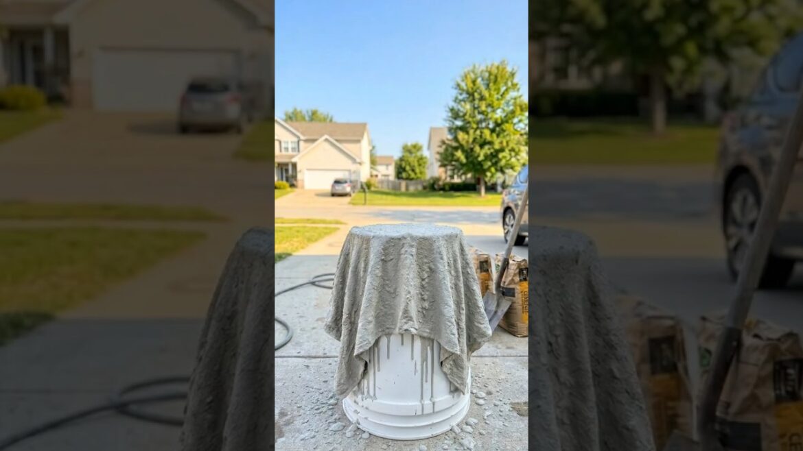 This Cement Hack Looks INSANE (Wait for the Reveal)  #garden #gardendecor