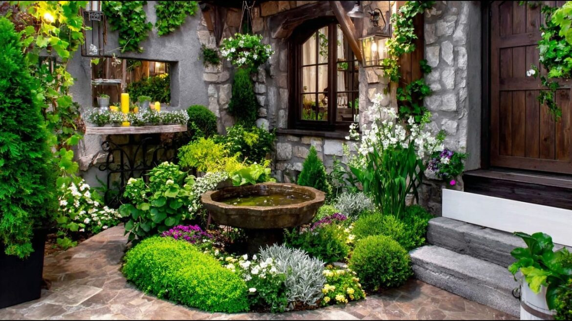 Lilac, Hawthorn, Sedum, and Siberian Iris Landscaping Ideas for Compact Front Yards Lilac, Hawthorn, Sedum, and Siberian Iris Landscaping Ideas for Compact Front Yards