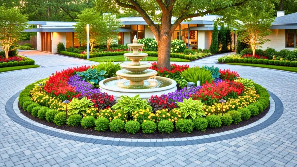 Circular Driveway Landscaping Ideas For Gorgeous Front Yard Curb Appeal: Center Islands & Many More Circular Driveway Landscaping Ideas For Gorgeous Front Yard Curb Appeal: Center Islands & Many More