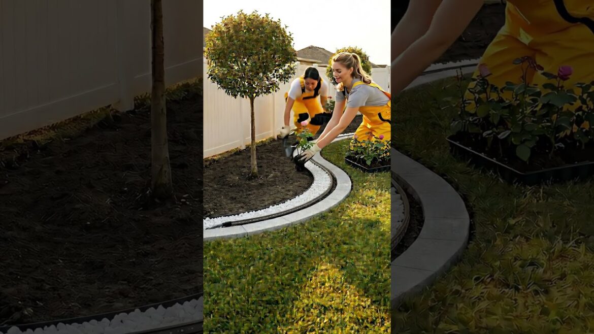 Backyard Transformation: Luxury Rose Garden + LED Border ✨ Backyard Transformation: Luxury Rose Garden + LED Border ✨