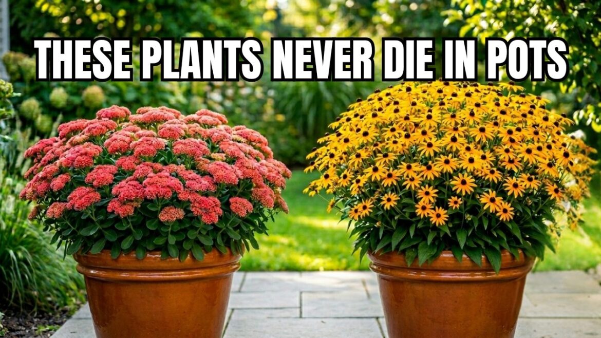 15 Lazy Perennials That Thrive in Pots & Come Back Every Year (No Maintenance Container Gardening)