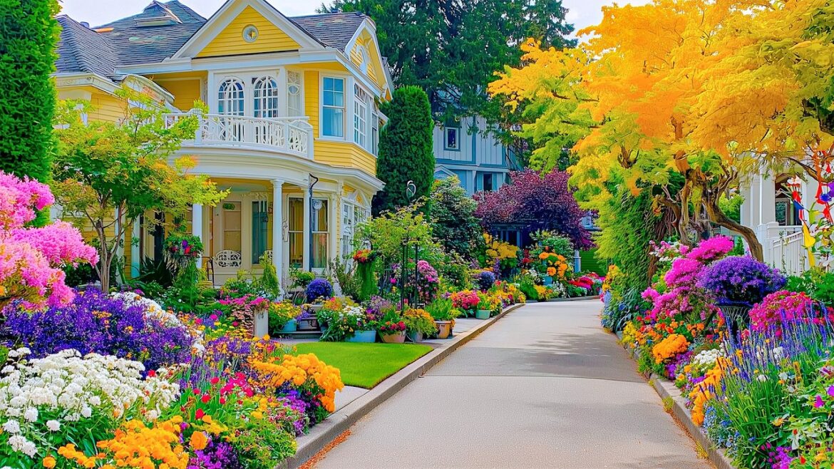 Walking Through a Flower-Filled Street 🏡 Beautiful Front Yard Gardens That Will Inspire You 2026