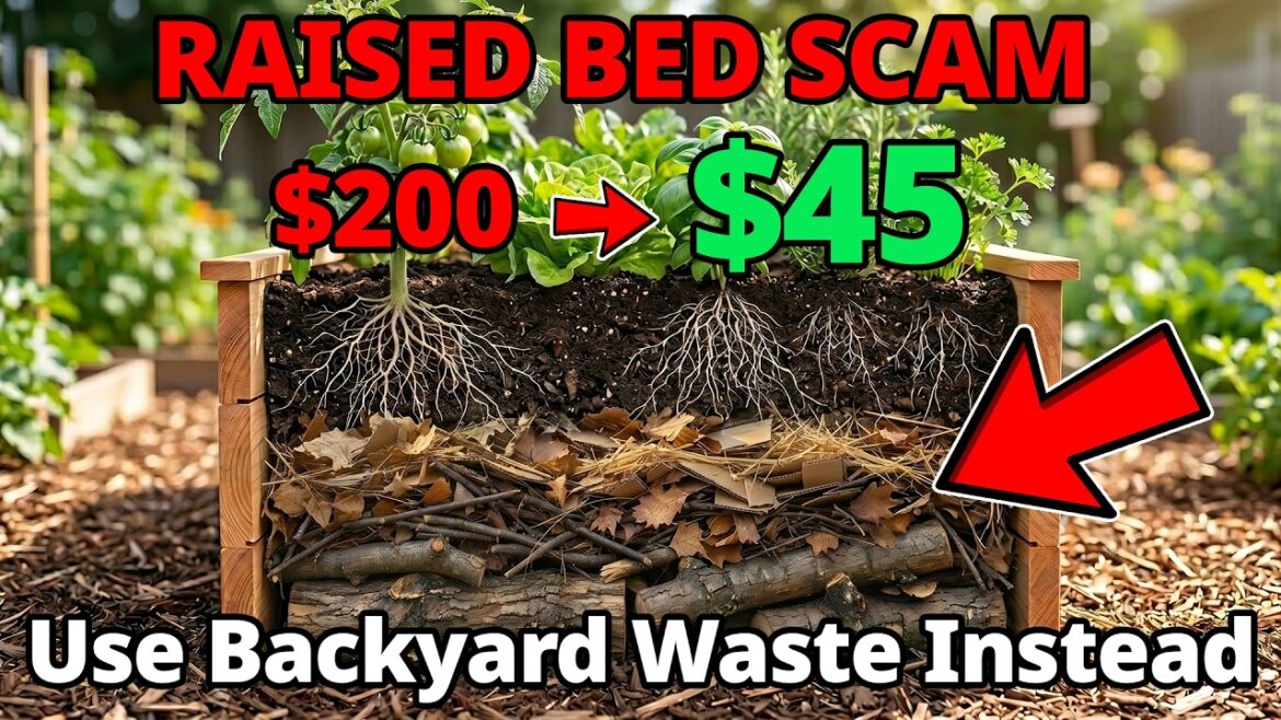 Raised Bed Gardening Waste Layer Hack Creates Infinite Soil Backyard Permaculture 🌱 |  Rogue Roots