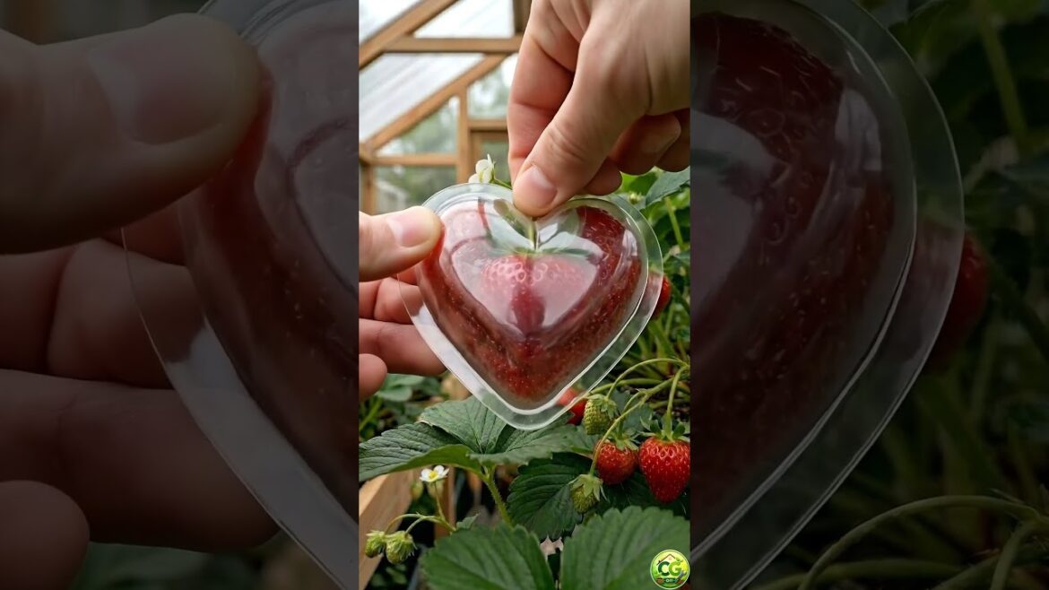 I Grew a Heart-Shaped Strawberry 🍓 I Grew a Heart-Shaped Strawberry 🍓