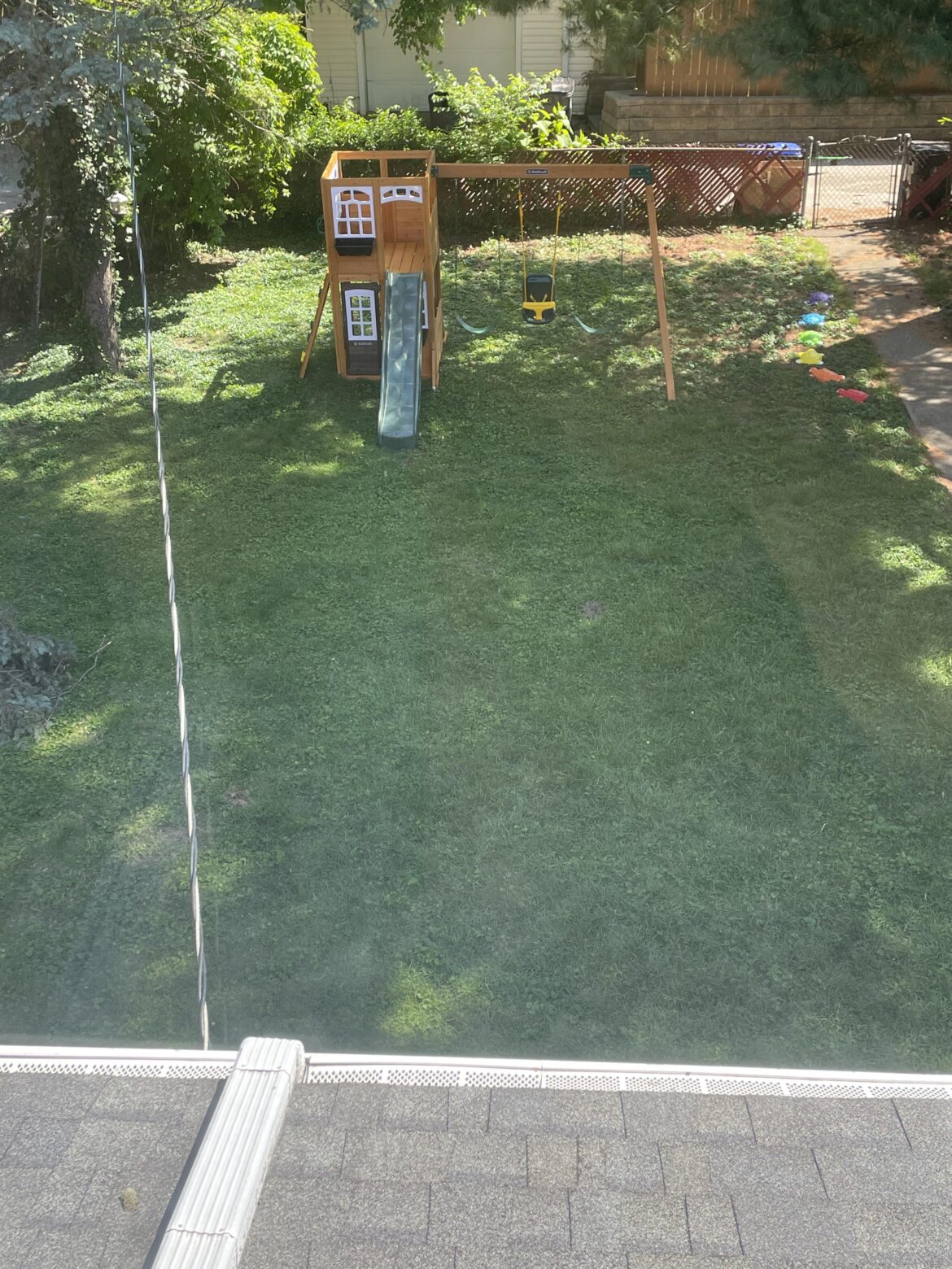How should I build a border for mulch around this playground?