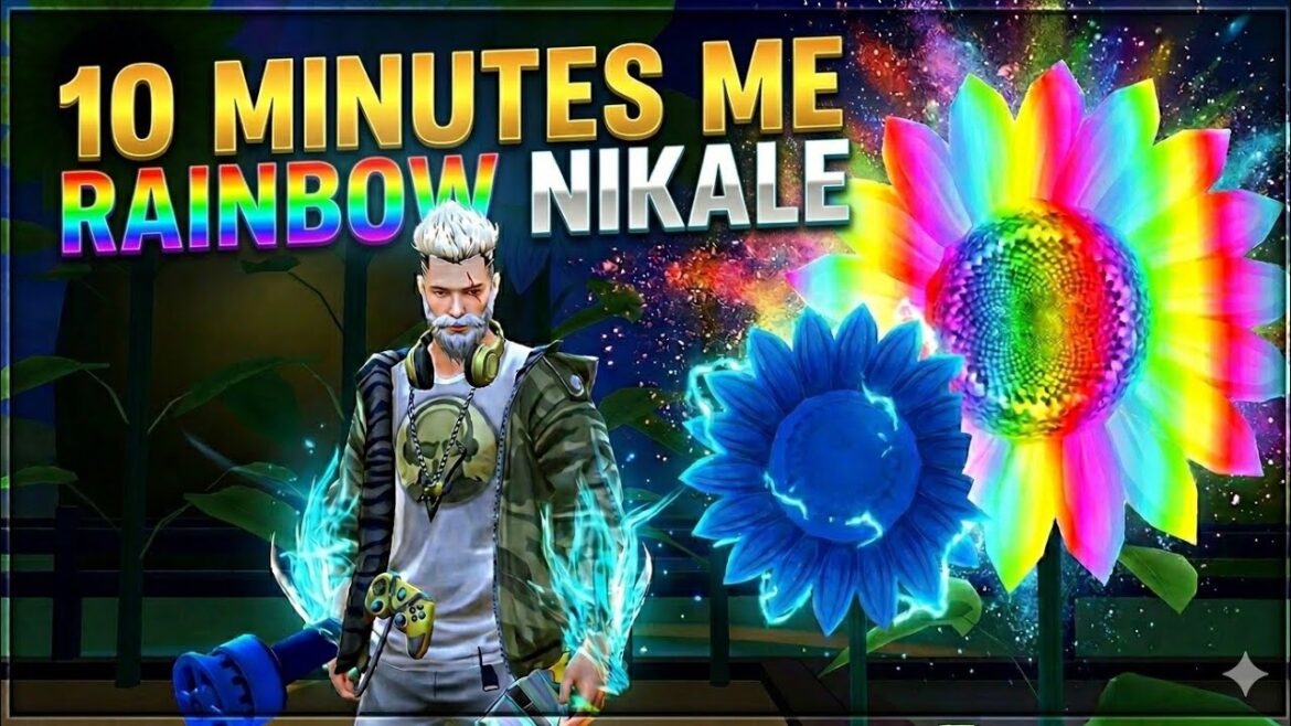 Free fire free garden glitch| free fire garden sunflower rainbow glitch