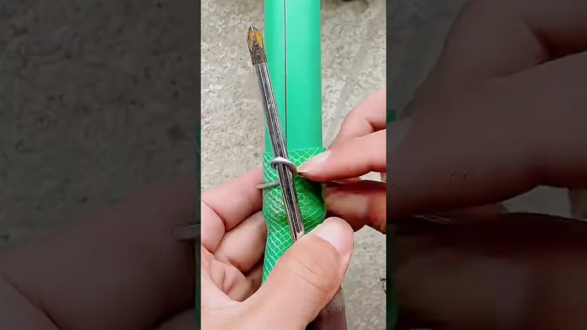 water hose connection technique using wire #shorts water hose connection technique using wire #shorts