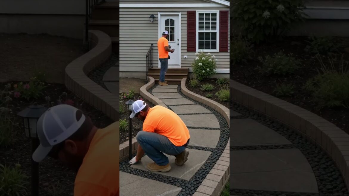 This Muddy Front Entrance Finally Became a Garden Path