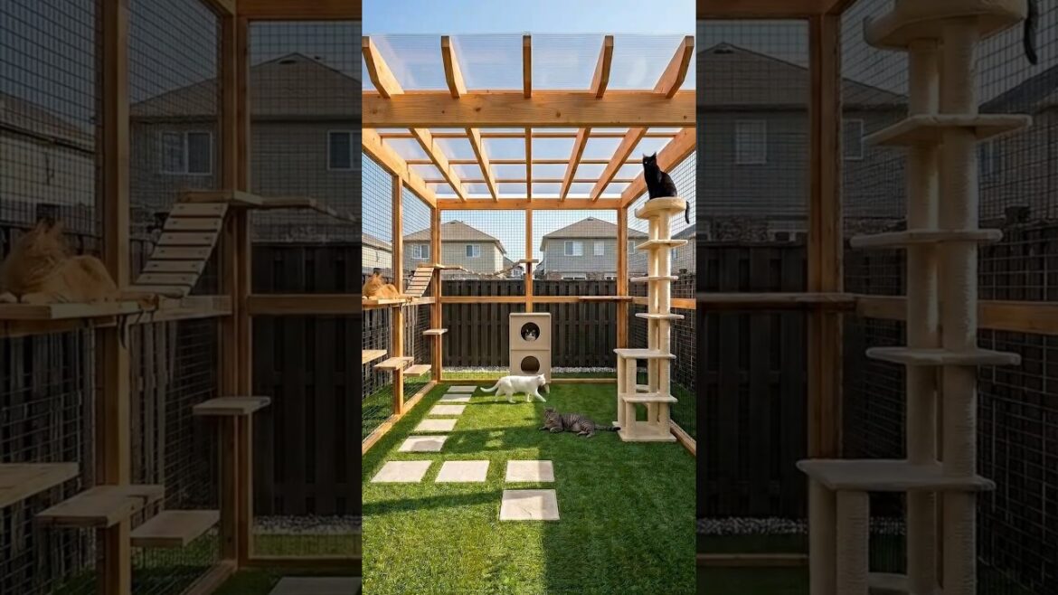 ✅ Modern DIY Luxury Catio Build 🐱 | ✅ Modern DIY Luxury Catio Build 🐱 |