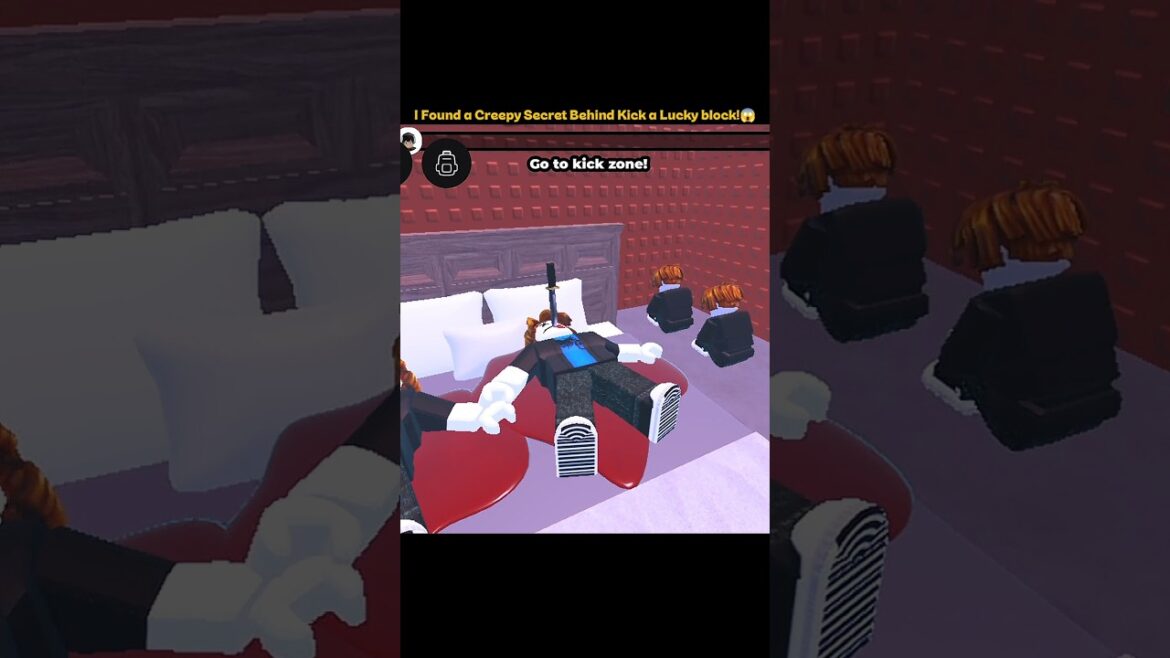I Found a Creepy Secret Behind Kick a Lucky Block!😱(@Roblox )