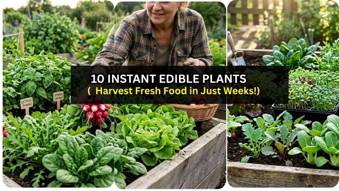 10 INSTANT Edible Plants 🌱 Harvest Fresh Food in Just Weeks! 10 INSTANT Edible Plants 🌱 Harvest Fresh Food in Just Weeks!