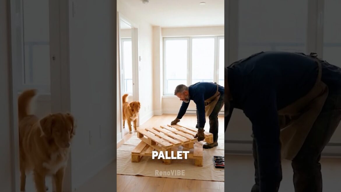 Pallet Bed with Dog Beds Inside The Coziest Pet Design 🐶 #DIY Pallet Bed with Dog Beds Inside The Coziest Pet Design 🐶 #DIY