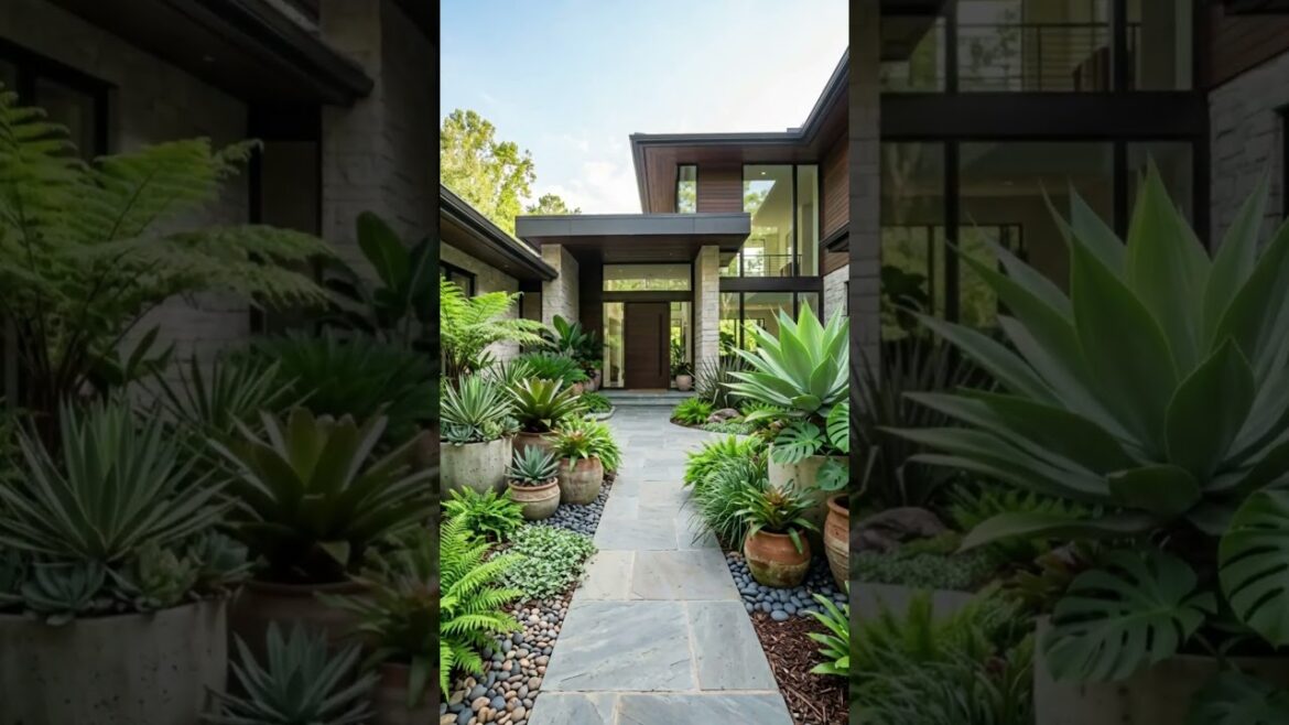 Magical Modern Front Yard Makeover ✨ Fresh Green Garden Entry That Feels Unreal