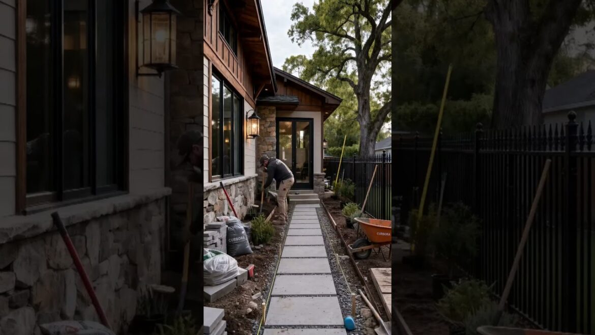 This Muddy Oak Entrance Became a Luxury Garden Walkway