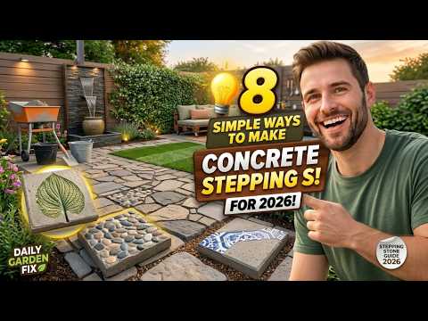 A Simple Way to Make Concrete Stepping Stones ~ Backyard Path ~ DIY Stepping Stones A Simple Way to Make Concrete Stepping Stones ~ Backyard Path ~ DIY Stepping Stones