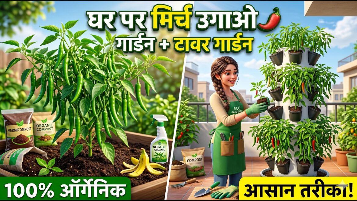 Grow Green Chilli at Home 🌶️ | Organic Tips | Terrace + Garden Guide #organic #organicgardening #yt Grow Green Chilli at Home 🌶️ | Organic Tips | Terrace + Garden Guide #organic #organicgardening #yt