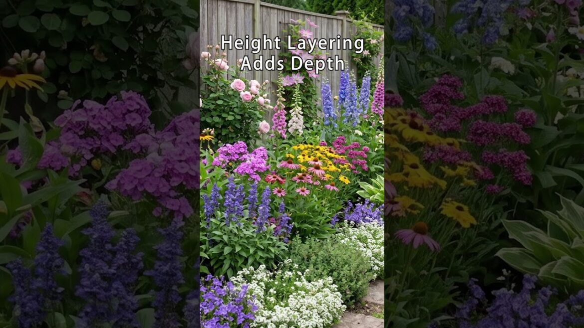 Cottage Garden Tip: Layering #cottagegarden #gardendesign #cottagecore #gardening #gardentips