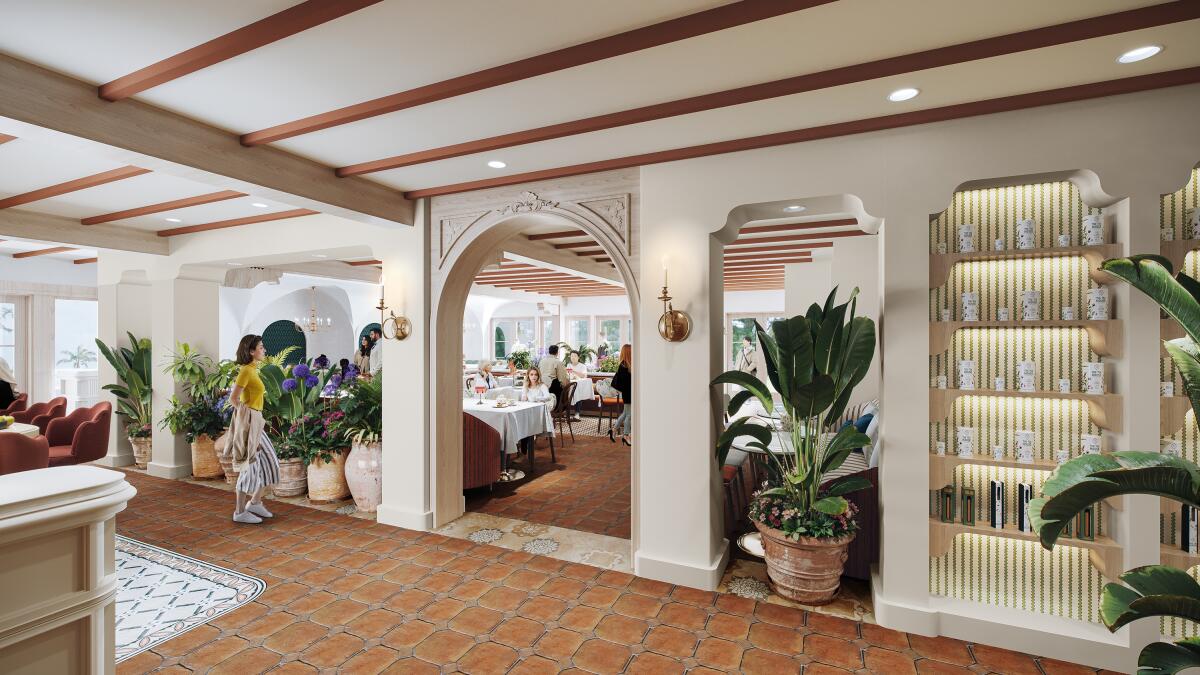 A rendering of Hazeltine's interior dining room at Sherman Library & Gardens.