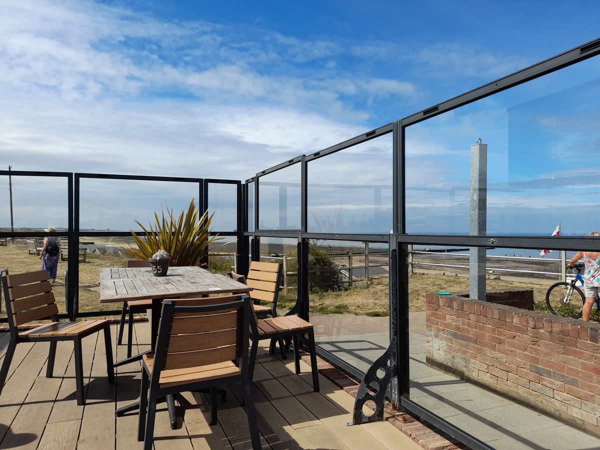 The views from the beer garden at Minnis Bay Bar and Brasserie