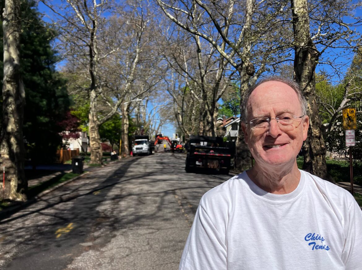 Steve Stern and sycamore trees on Florence Place