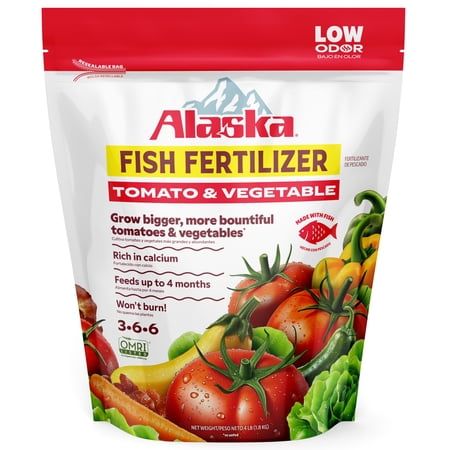 Alaska Fish Fertilizer Tomato &amp; Vegetable 3-6-6 Plant Food 4lb