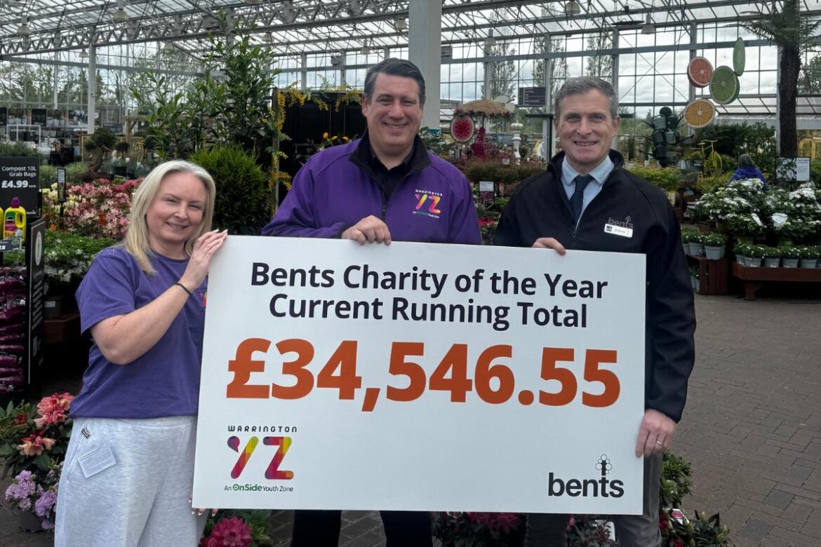 Popular garden centre raises more than £34k for Warrington Youth Zone Popular garden centre raises more than £34k for Warrington Youth Zone