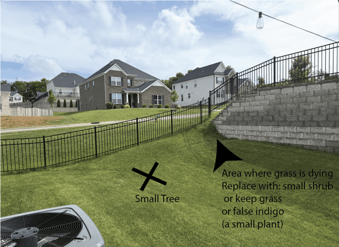 Need help with landscaping around a retaining wall! Need help with landscaping around a retaining wall!
