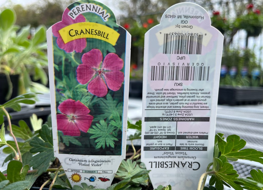 Let the plant label guide you at the garden center Let the plant label guide you at the garden center