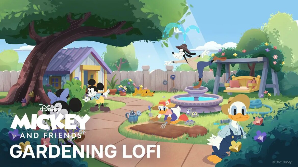 Disney Releases New Mickey & Friends “Gardening” LoFi Video Daps Magic - Disney News and Positive Stuff