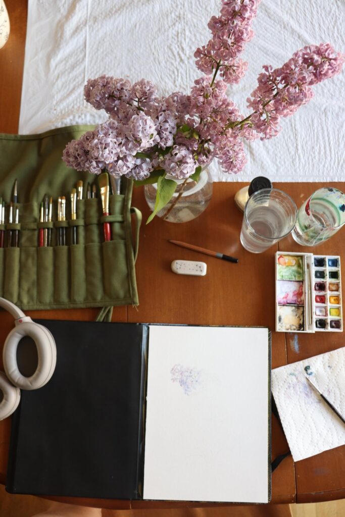 Painting lilacs from my bush