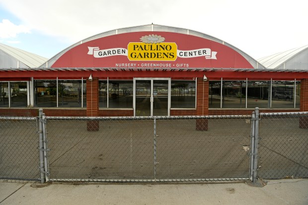 DENVER, CO - SEPTEMBER 4: Chain link fences keep people out of the now closed Paulino Gardens Nursery and Garden Center at 6300 North Broadway on September 4, 2019 in Denver, Colorado. Local gardening store Paulino's and other nurseries in town have either closed or been forced to move because of the increase in property values. Instead of the normal condos or apartments, developers are using the land for industrial uses. (Photo by Helen H. Richardson/The Denver Post)