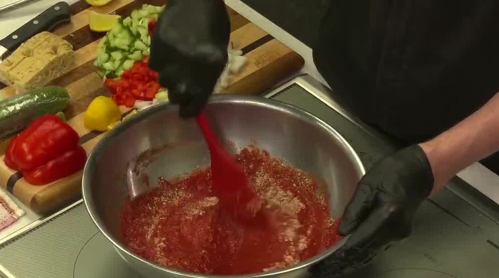 Roosevelt's gazpacho at Hilton Garden Inn