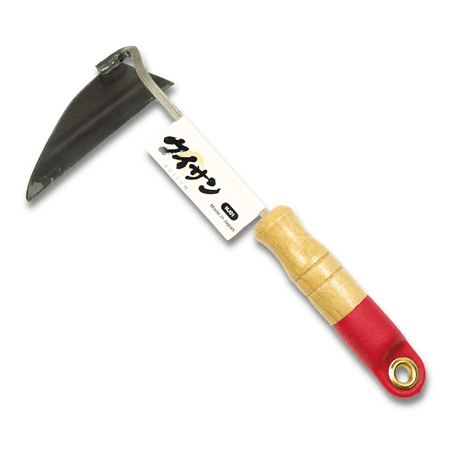 Kuisun Japanese Weeding Sickle Nejiri Gama - 11 Inch Compact &amp; Sharp Hand Hoe for Effortless Weed Removal in Gardening