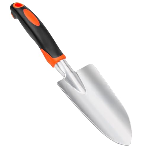 Garden Shovel Garden Hand Trowel, Heavy Duty Hand Shovel With Ergonomic Handle, Small Gardening Tools for Digging, Rust Resistant Gardening Spade Trowel Tools, Orange