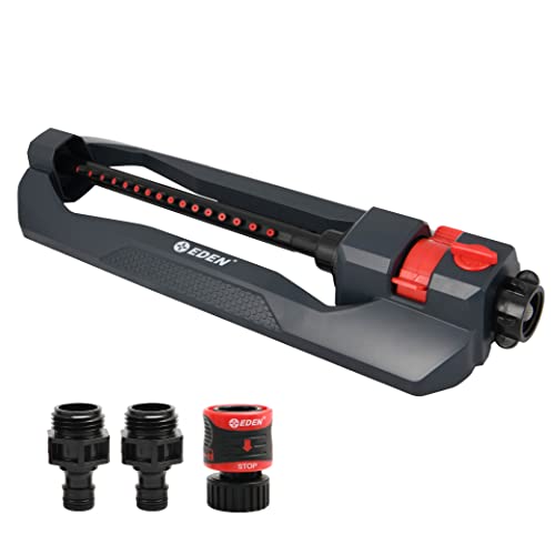 Eden 94105 Lawn &amp; Garden Essential Oscillating Water Sprinkler for Yard With Width and Flow Control