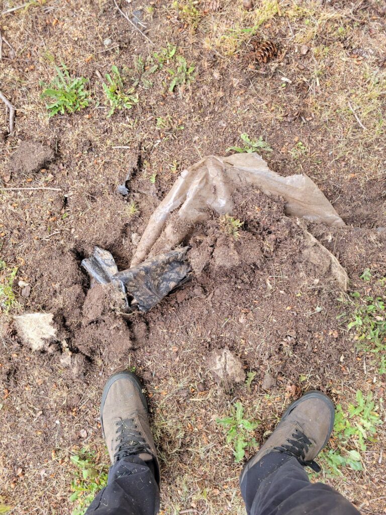 Weed barrier under entire yard