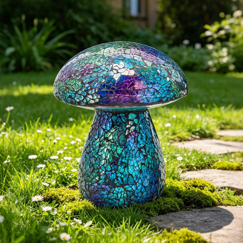 Mosaic Mushroom Sculpture