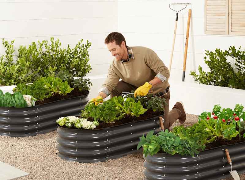 Best Choice Products 4x2x1ft Outdoor Raised Metal Oval Garden Bed