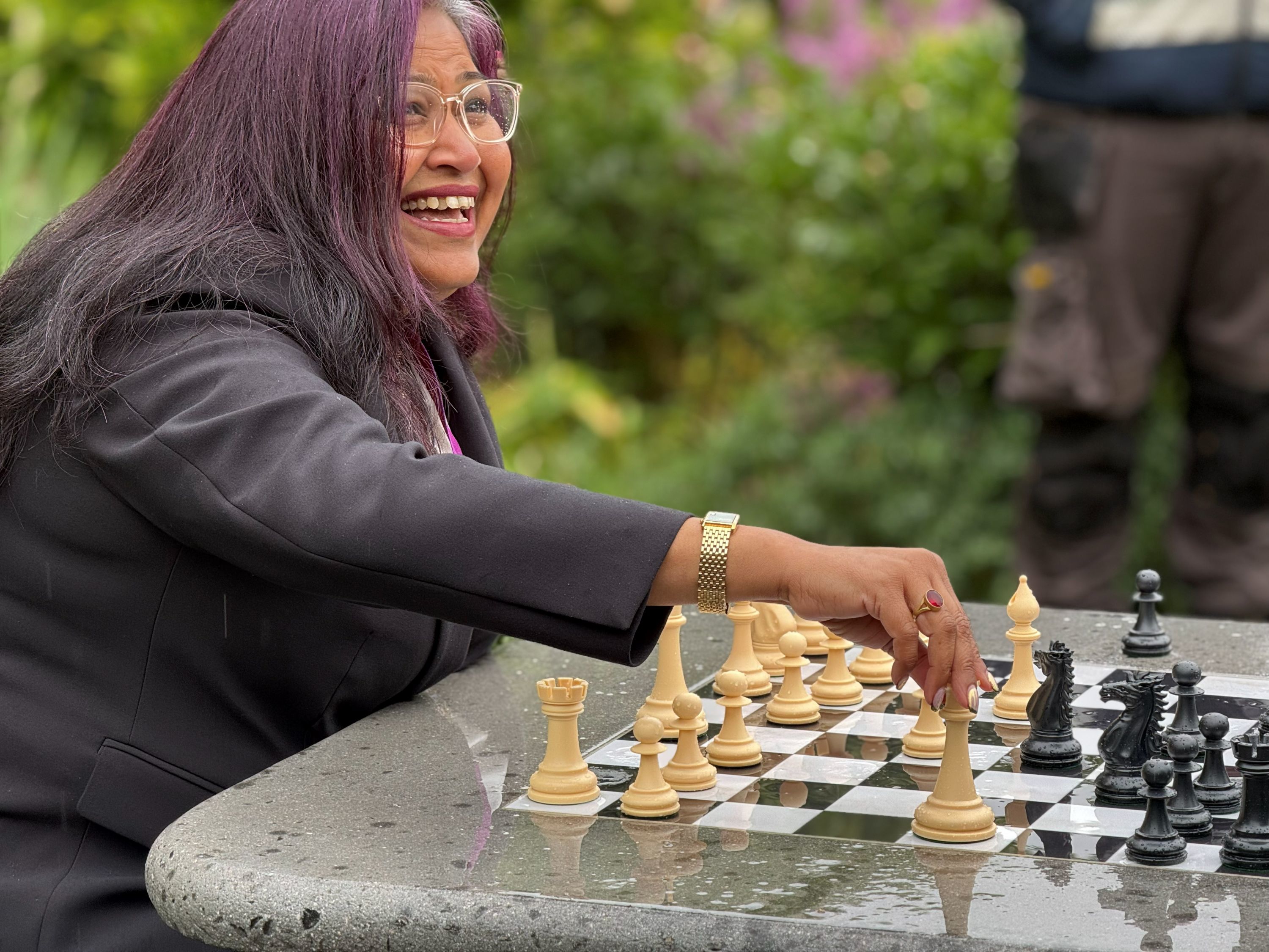Chess Garden Opening Cllr Rajesh Playing Chess
