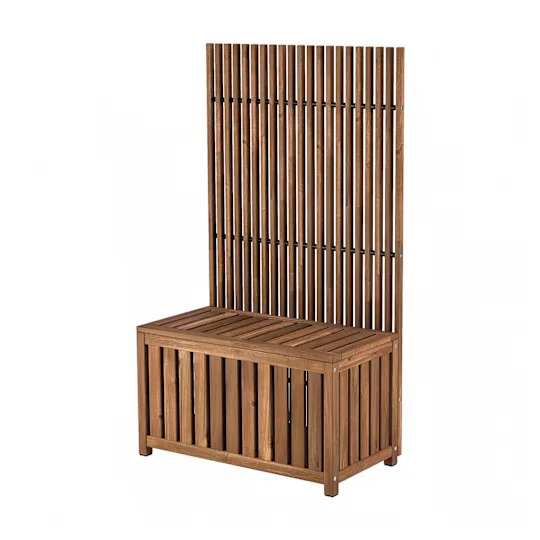 NÄmmarÖ Storage Box and Privacy Screen - Outdoor/light Brown Stained 80x68x140 Cm