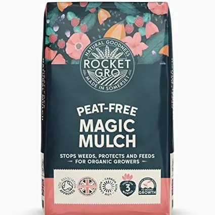Rocketgro Organic Magic Mulch - 50l - Chemical-Free Natural Garden Mulch, Eco-Friendly Organic Fertilizer for Soil Enrichment, Enriched With N:p:k, Microbes & Nutrients