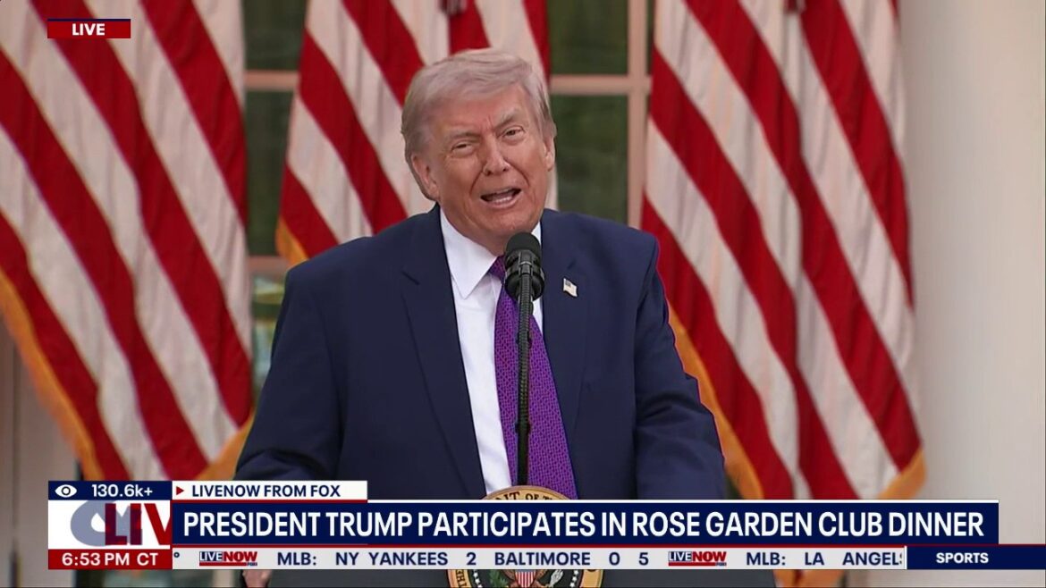 Trump participates in Rose Garden Club dinner Trump participates in Rose Garden Club dinner